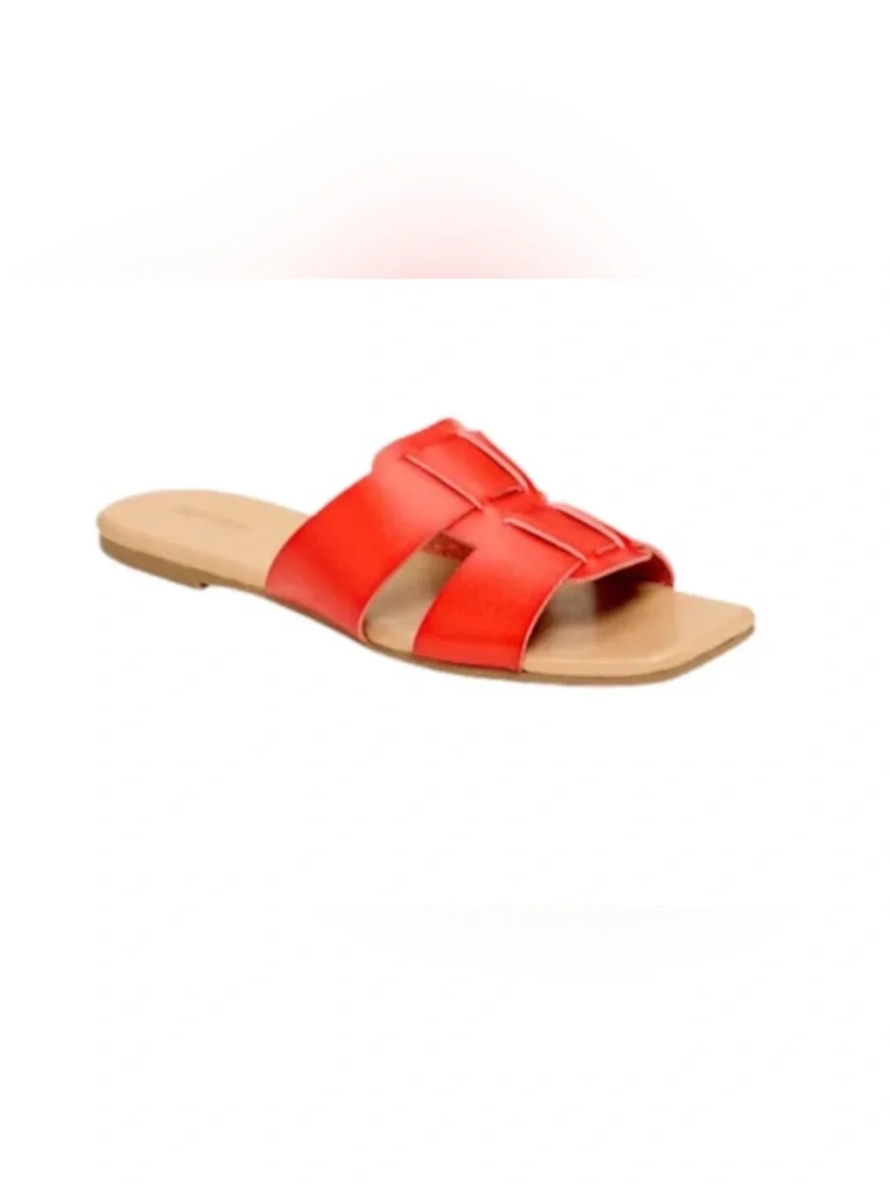Old Navy Red Faux-Leather Slide Sandals SZ. 9, NWT